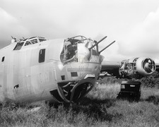Wrecked B-24 Liberator Bomber On Airfield 8x10 Photo Print WWII WW2 HT41361129 picture