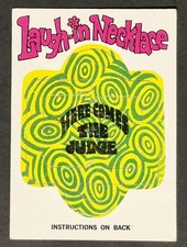 1968 TOPPS LAUGH-IN ONS NECKLACE ~ HERE COMES THE JUDGE picture