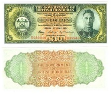 u Reproduction Note British Honduras 10 dollars 1951 Pick #27   0689R picture