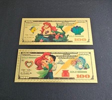The little mermaid Disney collectible gold foil card  picture
