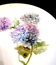 Hydrangea Flower Gold Edge Porcelain Plate Platter 8