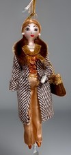 Diva in Tweed Italian-Blown Glass Ornament Vintage Soffieria De Carlini Black picture