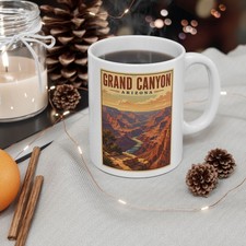 The Grand Canyon, Arizona Vintage Retro Poster Ceramic Mug picture