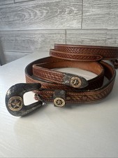 Vintage 3234 Vogt Sterling Silver Gold Fill Buckle 3 Piece Set Plus 2 Vogt Belts picture