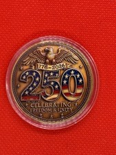 250th Anniversary Challenge Coin... 1776-2026... Celebrating Freedom And Unity picture