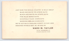 1922 'Whole Country Wild' Ward M. Taylor Postal Card Chicago IL Pinstripe Suits picture