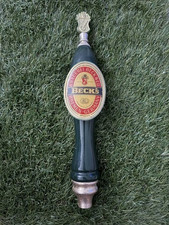 1980-90s Beck's Brauerei Bremen Oval Medallion Wooden Tap Handle picture