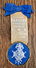 Sons of the American Revolution Connecticut Society  1903 banquet ribbon badge picture