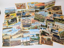 Vintage Lot 105 US Towns Cities Landscape Postcards Linen Era picture