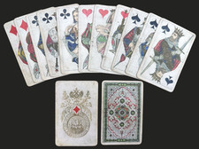 c.1890 Old Russian Playing Cards Imperial Foundling Partial 50/52 Cards Medieval picture