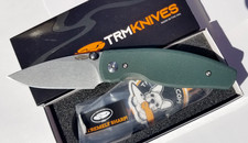 Three Rivers Mfg. (TRM) Neutron 2 - Forest Green G10 Flat - MagnaCut Blade USA picture