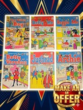 Vintage Archie Comics Lot of 10 Betty Veronica Jughead Pep Reggie Giant 1968-77 picture