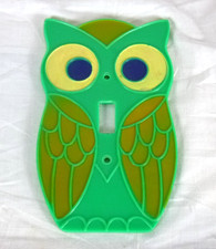 Vtg 1968 Chadwick Miller GROOVY Owl Switch Plate Cover Eyes GLOW in the Dark picture