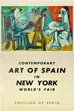 🎨Contemporary Art of Spain Poster - New York World's Fair 16x24” Premium Matte picture