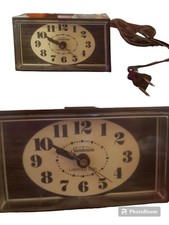 Vintage 70s Sunbeam Brown Alarm Clock Works But Needs Work picture