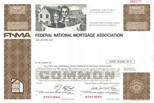 Fannie Mae or Federal National Mortgage Assoc. - Specimen Stock Certificate - Av picture
