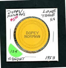 Vintage $5.00 Dopey Norman's Lake Tahoe, Nevada Casino Chip picture