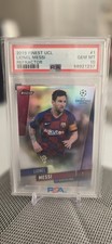 Topps 2019 Finest UCL #1 Lionel Messi Refractor PSA 10 58921237 picture