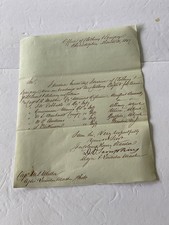 NEWPORT BARRACK KENTUCKY US ARMY UNIFORMS & EQUIPAGE ORDER 18477 HANDWRITTEN picture