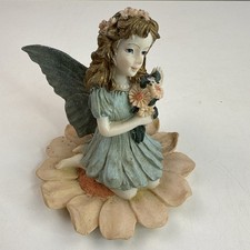 DEZINE The Fairy Collection 1995 Sunbeam Fairy Figurine Sunflowers Sparkles 3” picture