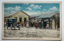 ca 1910s NJ Postcard Camp Dix New Jersey Visitors at Railroad Station RR Depot picture