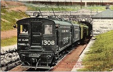 Sarnia Ontario Ont Canada Electric Locomotive Emerging from St. Clair Tunnel picture