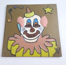 Vintage Clown FRANSISCAN Interpace Terra Tile Large Mid Century Floor USA MADE picture