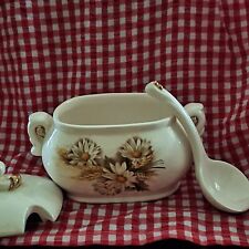 Vintage Shasta Daisey Floral small Soup Tureen with Spoon and Lid picture