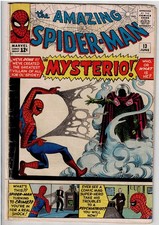 AMAZING SPIDER-MAN #13 (1964) COVER ATTACHED COMPLETE 1ST APP MYSTERIO picture