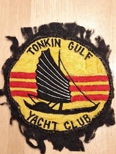 Original 1960's Tonkin Gulf Yacht Club Patch - Vietnam Navy Task Force 77 picture