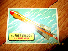 Vintage/Rare 1957 TOPPS PLANE Trading Card HUGHES FALCON MISSILE#73~VG CONDITION picture