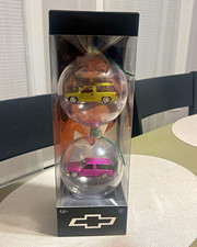 2026 M2 Machines 1998 Chevrolet Tahoe Christmas Ornaments Set of 2 Clear Ball picture