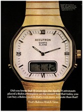PRINT AD, 1979 Bulova Accutron Timepiece Apollo 11 Astronaut Watch On Moon 70's picture