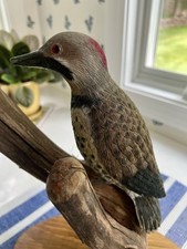 Hand-carved and hand painted Common (“Yellow-Shafted”) Flicker picture