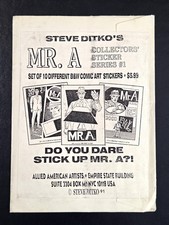 Steve Ditko's MR. A Collectors' Sticker Series 1991 Allied American Artists /HTF picture