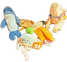 Ty Beanie Babies Mixed Lot 4-Pack Echo Knuckles Glow Goochy RARE FIND Retired picture