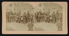 Photo:Washington D.C. Inauguration Day 1900s Boys Men Crowd Waving Papers picture