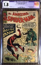 Amazing Spider-Man 5 Marvel 1963 CGC 1.8 Doctor Doom/Pink Label picture