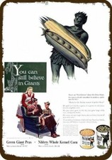 1945 JOLLY GREEN GIANT Niblets Corn Peas Vntg-Look DECORATIVE REPLICA METAL SIGN picture