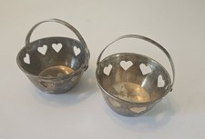 LaVie Silver-Plated Heart Basket Set Of TWO 1.5
