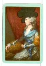Single Playing Card Wide Vintage Antique
