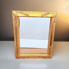 Vintage Gold Gild Wood Ornate Wall Mirror International Bazaar 19 x 15 Inches picture
