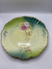 Vintage Hand-Painted Porcelain Decorative Serving Plates — Set of 3 picture