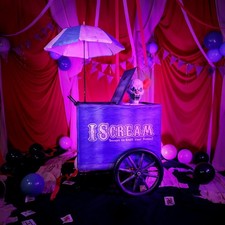 6-Ft I Scream Clown Cart Animatronic picture
