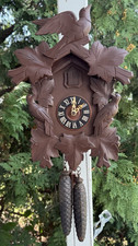 Antique 1940s German Schmeckenbecher Cuckoo Clock VIDEO - NEEDS BELLOW REPLACED picture