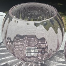 3 Pack Clear Pink Glass Globe Replacements Hurricane Lamp Shade Beautiful picture
