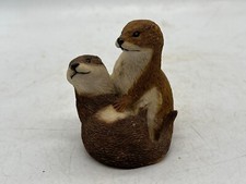 VINTAGE SHERRATT AND SIMPSON OTTER CUBS PLAYING FIGURINE ORNAMENT picture