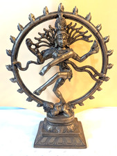 Vtg Brass Statue of Dancing Shiva Nataraja-Hindu Statue-12