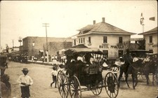 McAllen TX Parade on Main Street c1910s Real Photo Vintage Postcard bhn picture