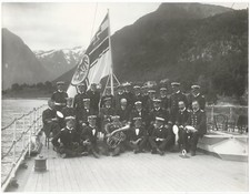China, Qingdao Photo with German Marines on a Ship with Qingdao Flag picture